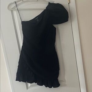 Express Black One-Shoulder Dress